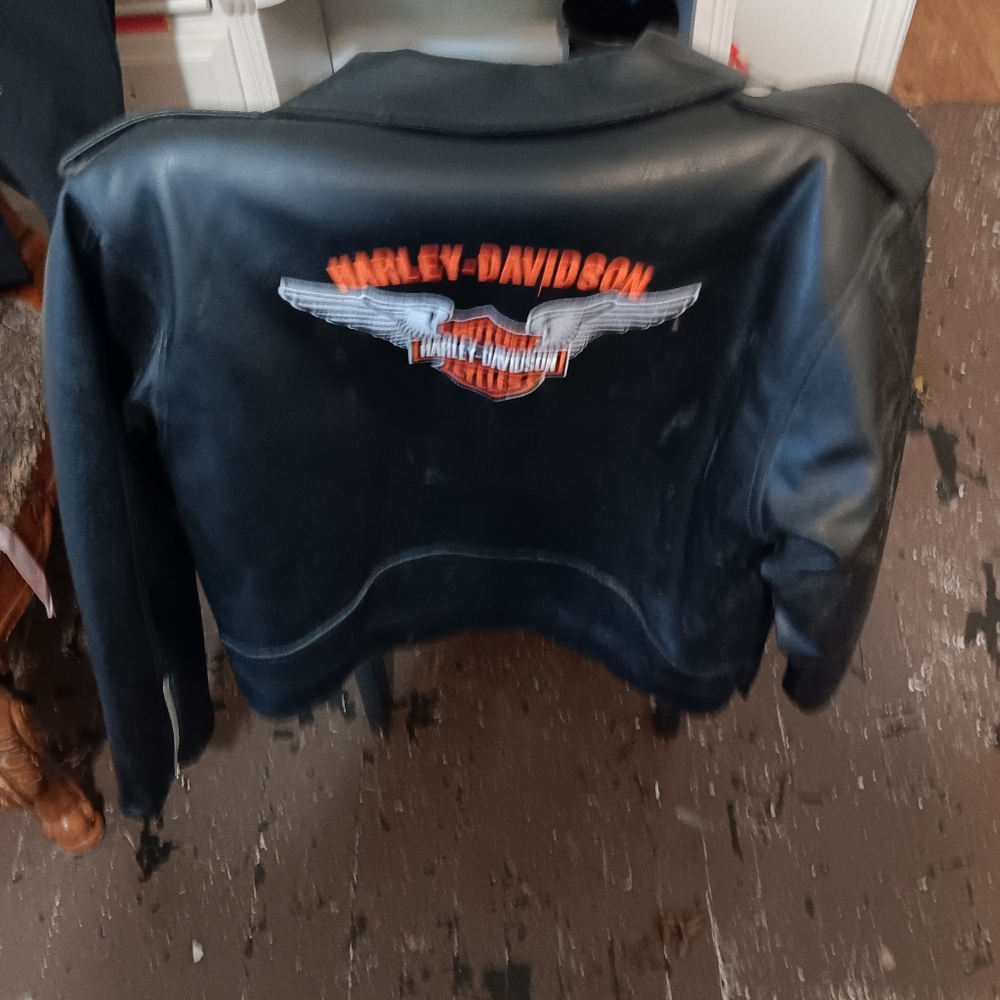 Harley Davidson black leather jacket